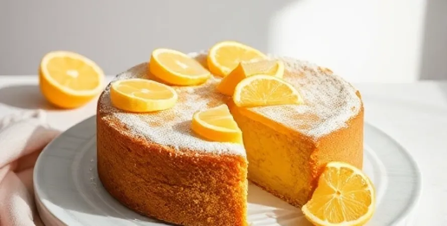 Gâteau aux myrtilles au citron