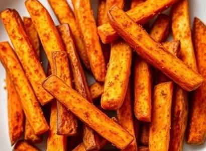 Frites de patate douce au curry