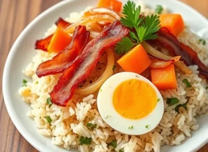 Salade de riz chaude allemande
