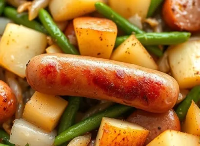 Saucisse polonaise et pommes de terre