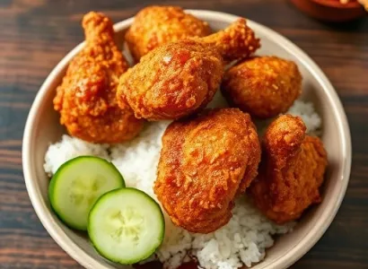 Poulet frit avec nori