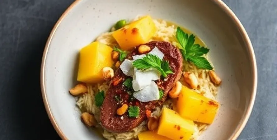 Boeuf aux fruits tropicaux