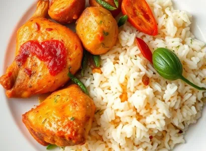 Poulet au riz épice