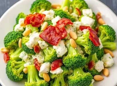 Salade de brocolis crémeuse
