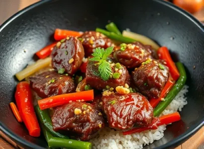 Boeuf mongol aux légumes