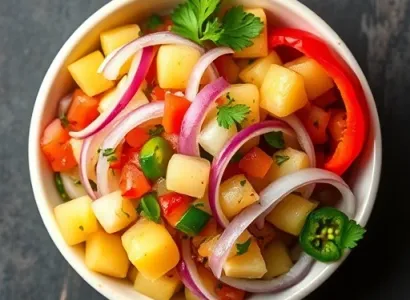 Salsa d'oignon douce et ananas