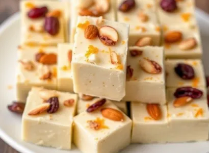 Fudge au chocolat blanc et amandes