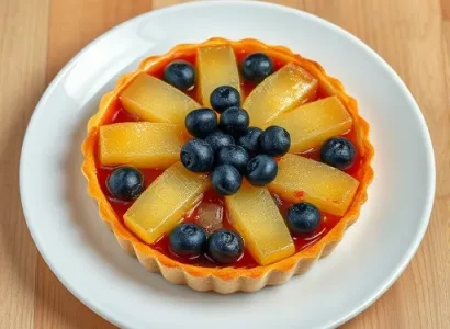 Tarte aux myrtelles et ananas