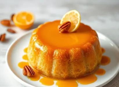 Gâteau de citrouille à l'envers avec caramel