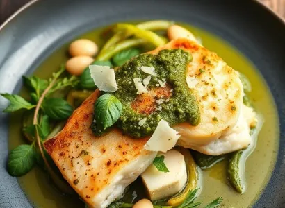 Poisson au pesto de basilic