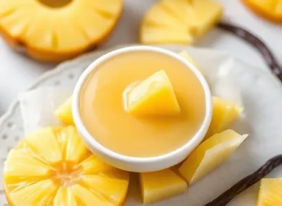 Sauce d'ananas à la vanille pochée