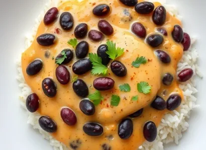 Haricots noirs en sauce crémeuse