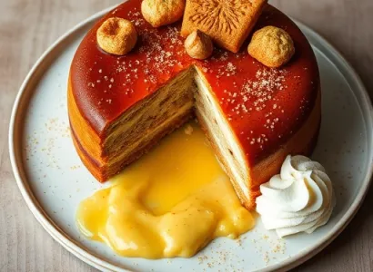 Gâteau au potiron et guimauves