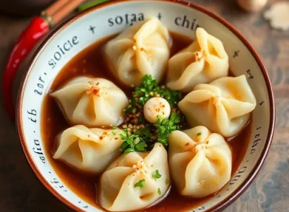 Sauce au soja et au gingembre pour dumplings