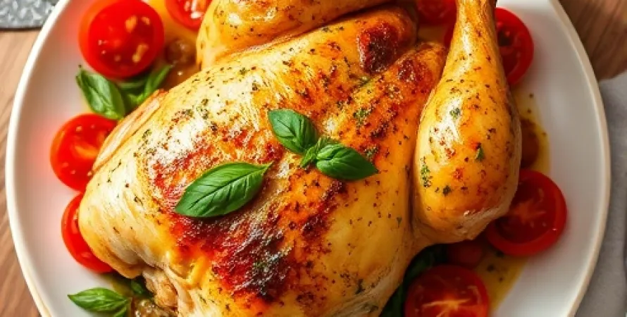 Poulet cuit vapeur au basilic