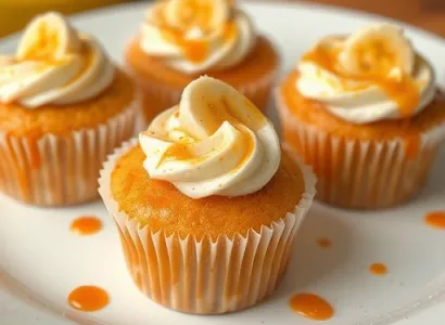 Cupcakes aux bananes et caramel