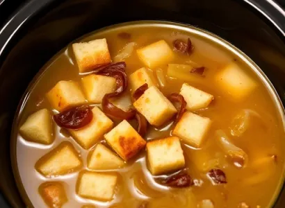 Soupe d'oignons au Crock-Pot