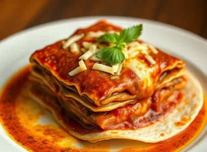 Lasagnes de poulet au mole