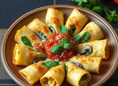 Rouleaux de lasagnes aux légumes