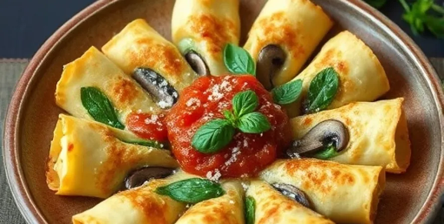 Rouleaux de lasagnes aux légumes