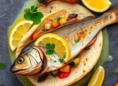 Tacos de poisson rôti