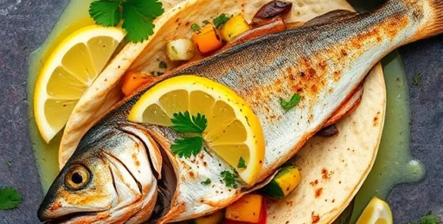 Tacos de poisson rôti