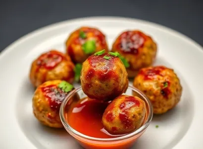 Boulettes de poulet thaï avec sauce dip