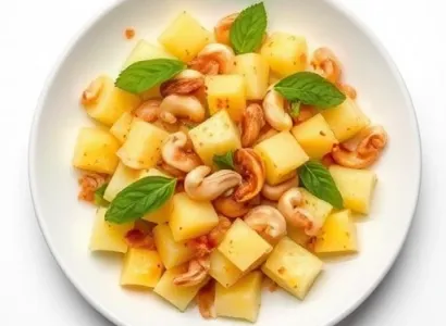 Salade d'ananas et de noix de cachou
