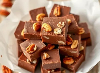 Fudge au chocolat et noix de pecan