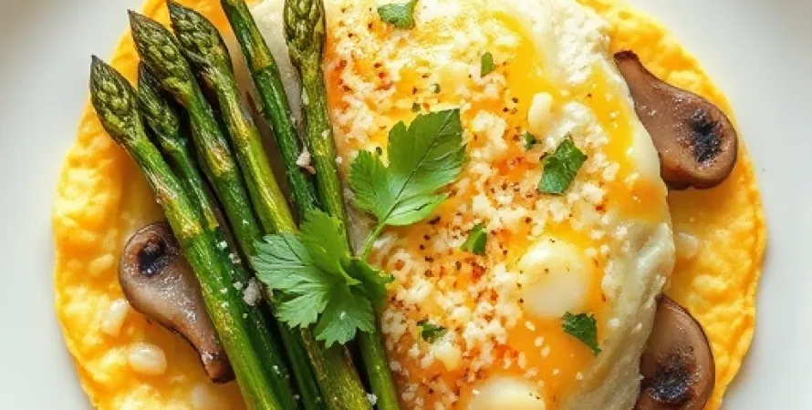 Omélette à l'asperge
