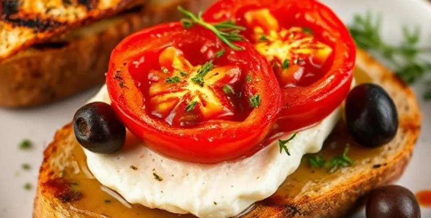 Sandwichs au fromage de chèvre et aux tomates