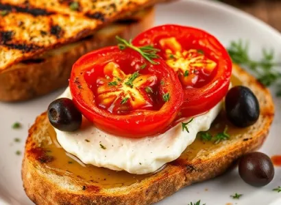 Sandwichs au fromage de chèvre et aux tomates
