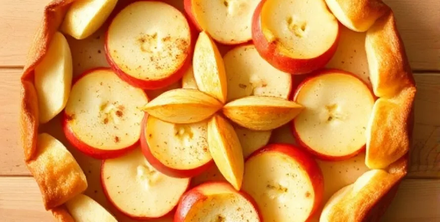 Tarte aux pommes et soda