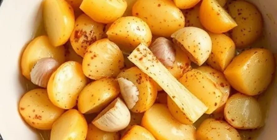 Pommes de terre écrasées au citron