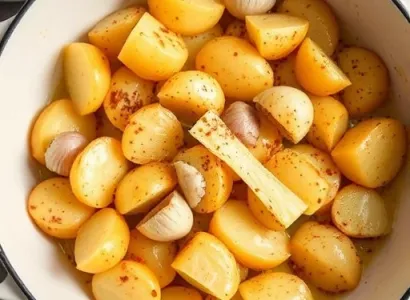 Pommes de terre écrasées au citron
