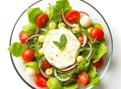 Salade de bled avec fromage de chèvre