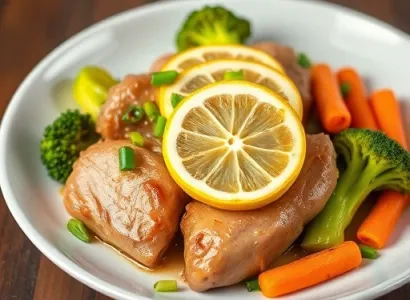 Pork au citron avec brocolis