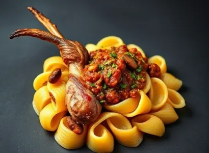 Jarret de lapin au bolognese de champignons