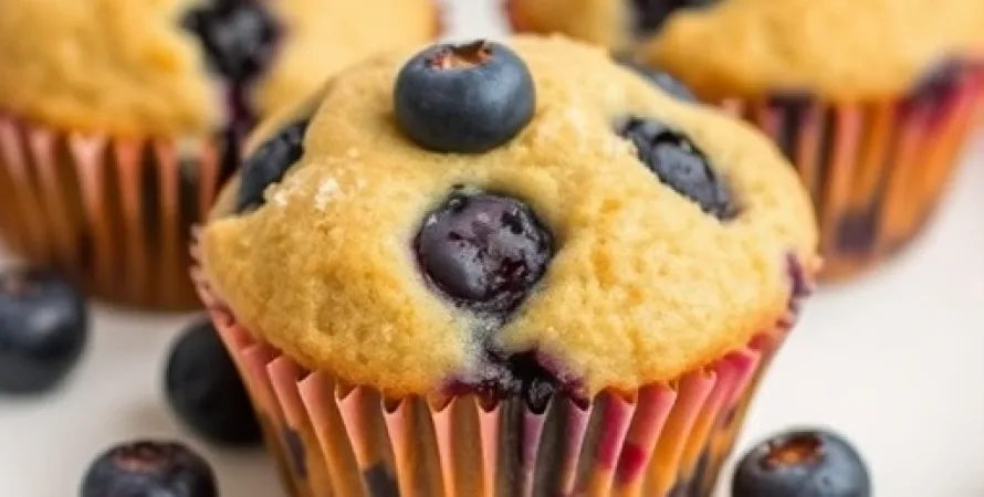 Muffins sains aux myrtilles