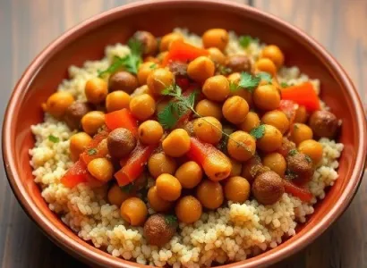 Tajine de pois chiches et légumes