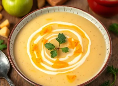 Bisque de pommes et cheddar