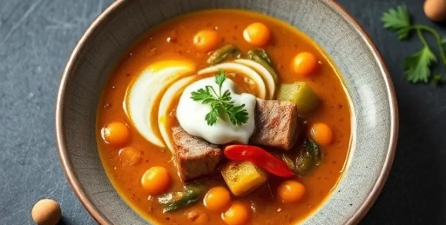 Soupe de haricots pinto avec cotes de porc