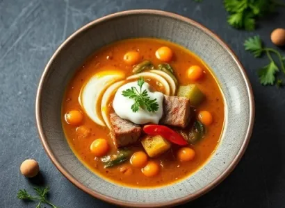Soupe de haricots pinto avec cotes de porc