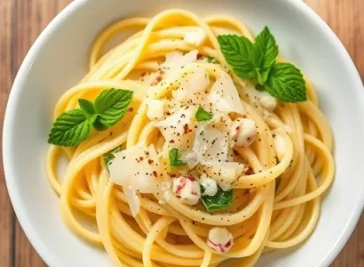 Tagliatelles aux artichauts de printemps et menthe