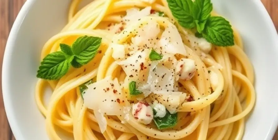 Tagliatelles aux artichauts de printemps et menthe