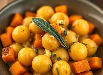 Gnocchi de courge au beurre de sauge