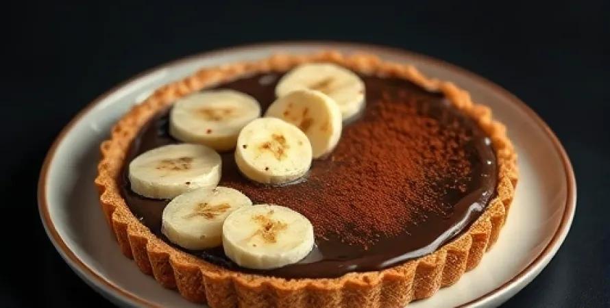Tarte banane cacao végane