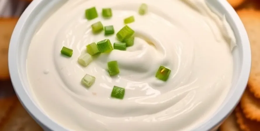 Crème de fromage à l'échalote