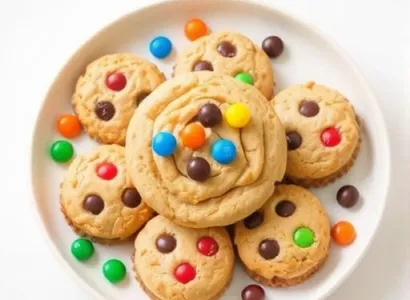 Biscuits aux M&M's et chocolat