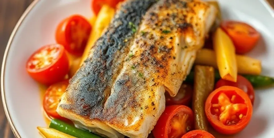 Poisson fumé avec légumes cajuns